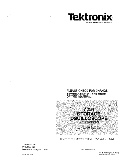 Tektronix TEK 7834 Operator  Tektronix TEK 7834 Operator.pdf