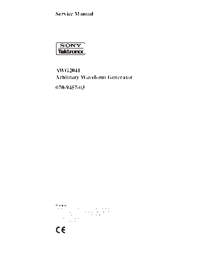 Tektronix TEK AWG 2041 Service  Tektronix TEK AWG 2041 Service.pdf