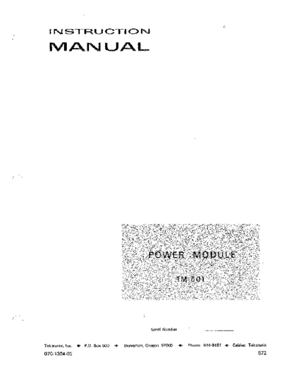 Tektronix TEK TM 501 Instruction  Tektronix TEK TM 501 Instruction.pdf