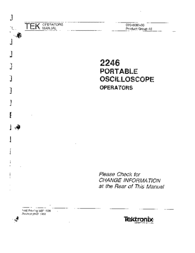 Tektronix TEK 2246 Operation  Tektronix TEK 2246 Operation.pdf