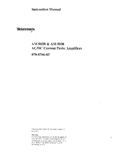 Tektronix TEK AM503B 252C AM5030 Instruction  Tektronix TEK AM503B_252C AM5030 Instruction.pdf