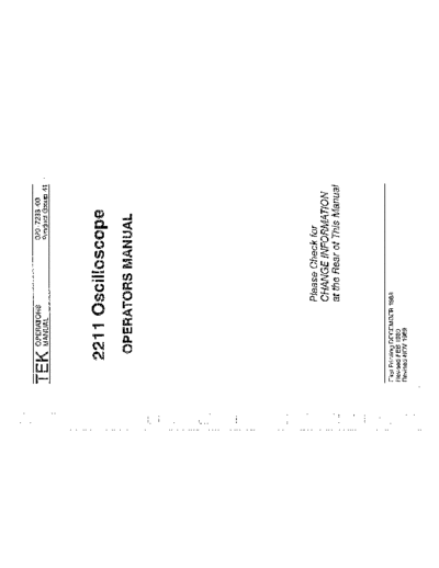 Tektronix TEK 2211 Operator  Tektronix TEK 2211 Operator.pdf