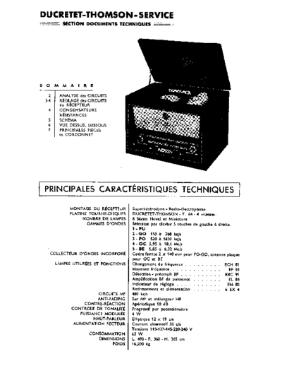 DUCRETET THOMSON lp 491  . Rare and Ancient Equipment DUCRETET THOMSON LP491 lp 491.pdf