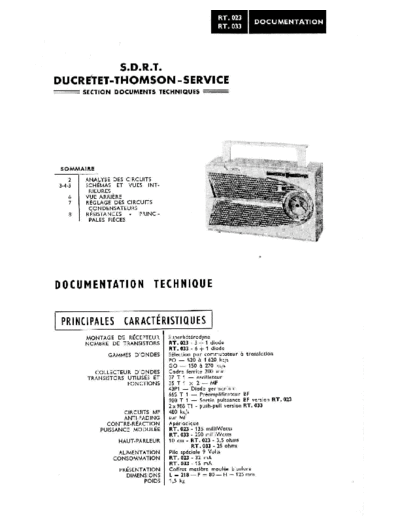 DUCRETET THOMSON rt 023  . Rare and Ancient Equipment DUCRETET THOMSON RT023 rt 023.pdf