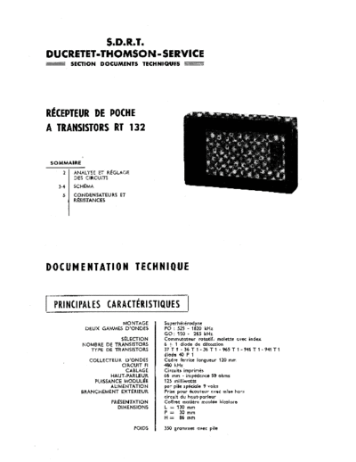 DUCRETET THOMSON rt 132  . Rare and Ancient Equipment DUCRETET THOMSON RT132 rt 132.pdf