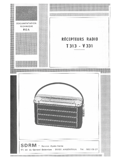 DUCRETET THOMSON t 313  . Rare and Ancient Equipment DUCRETET THOMSON T313 t 313.pdf