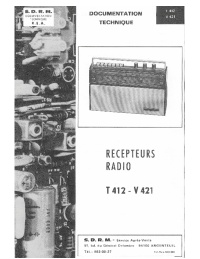 DUCRETET THOMSON t 412  . Rare and Ancient Equipment DUCRETET THOMSON V421 t 412.pdf