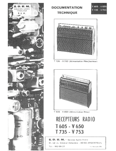 DUCRETET THOMSON t 605  . Rare and Ancient Equipment DUCRETET THOMSON V753 t 605.pdf