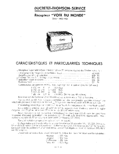 DUCRETET THOMSON voix du monde 53  . Rare and Ancient Equipment DUCRETET THOMSON Voix Du Monde 53 voix du monde 53.pdf