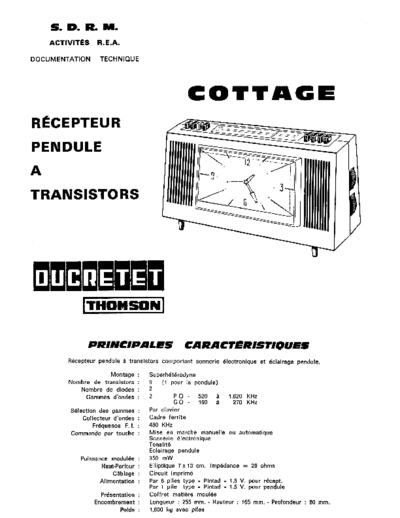 DUCRETET THOMSON cottage  . Rare and Ancient Equipment DUCRETET THOMSON Cottage cottage.pdf