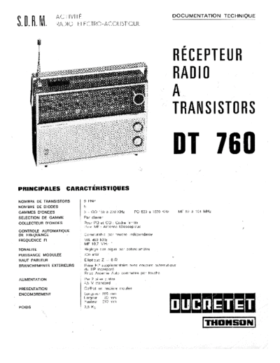 DUCRETET THOMSON dt 760  . Rare and Ancient Equipment DUCRETET THOMSON DT 760 dt 760.pdf