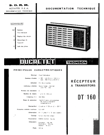 DUCRETET THOMSON dt 160  . Rare and Ancient Equipment DUCRETET THOMSON DT160 dt 160.pdf