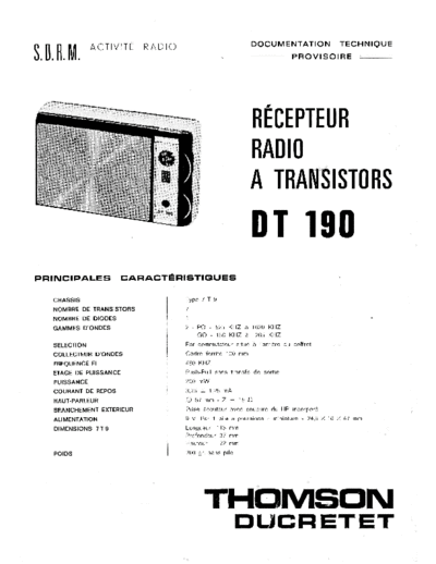 DUCRETET THOMSON dt 190  . Rare and Ancient Equipment DUCRETET THOMSON DT190 dt 190.pdf