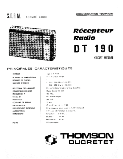 DUCRETET THOMSON dt 190ci  . Rare and Ancient Equipment DUCRETET THOMSON DT190 ci dt 190ci.pdf