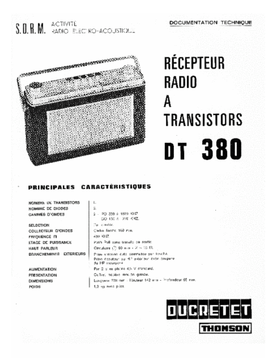 DUCRETET THOMSON dt 380  . Rare and Ancient Equipment DUCRETET THOMSON DT380 dt 380.pdf