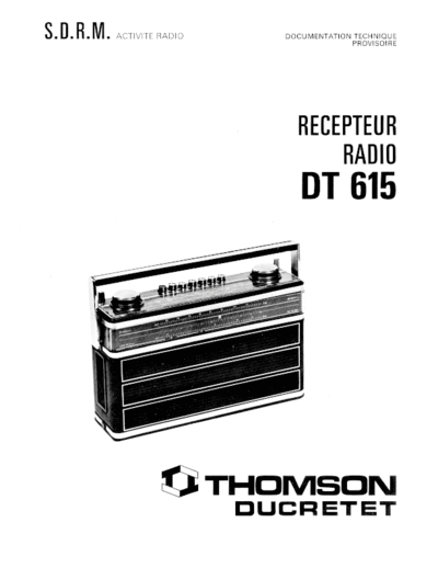 DUCRETET THOMSON dt 615  . Rare and Ancient Equipment DUCRETET THOMSON DT615 dt 615.pdf