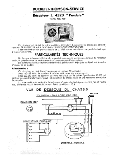 DUCRETET THOMSON l 4323  . Rare and Ancient Equipment DUCRETET THOMSON L4323 l 4323.pdf