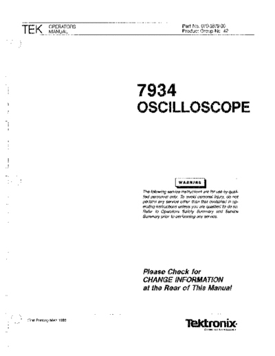 Tektronix TEK 7934 Operator  Tektronix TEK 7934 Operator.pdf