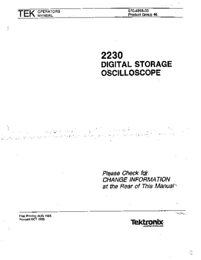 Tektronix TEK 2230 Operation  Tektronix TEK 2230 Operation.pdf