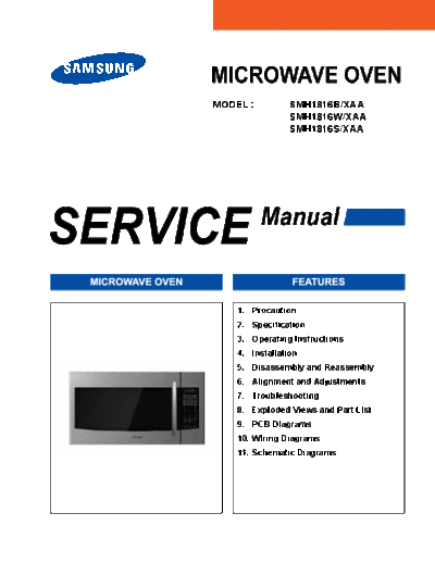 Samsung COVER  Samsung Microwave SMH1816S_XAA Service Manual COVER.pdf
