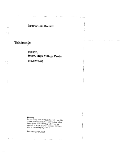 Tektronix TEK P6015A Instruction  Tektronix TEK P6015A Instruction.pdf