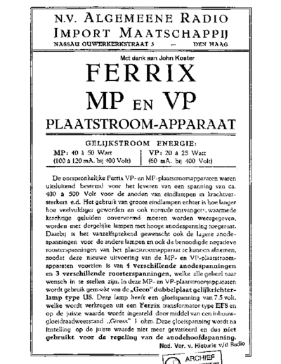 FERRIX Ferrix MP  . Rare and Ancient Equipment FERRIX MP Ferrix_MP.pdf
