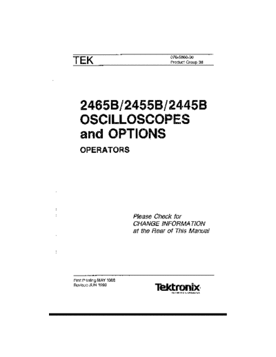 Tektronix TEK 2445B 252C 2455B 252C 2465B Operator  Tektronix TEK 2445B_252C 2455B_252C 2465B Operator.pdf
