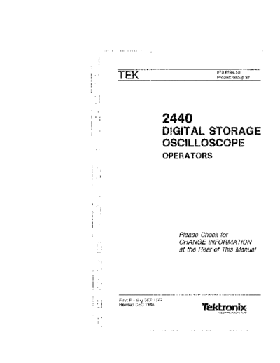 Tektronix TEK 2440 Operator  Tektronix TEK 2440 Operator.pdf