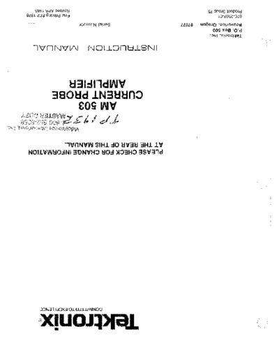 Tektronix TEK AM503 Instruction  Tektronix TEK AM503 Instruction.pdf