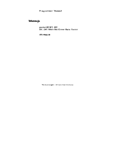 Tektronix TEK PB200 Programmer  Tektronix TEK PB200 Programmer.pdf