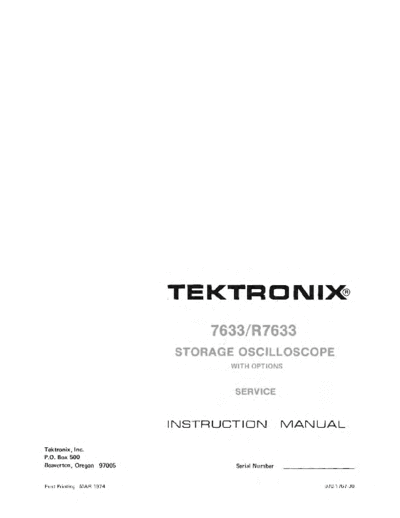 Tektronix TEK 7633  Service  Tektronix TEK 7633  Service.pdf