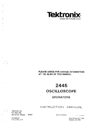 Tektronix TEK 2445 Operator  Tektronix TEK 2445 Operator.pdf