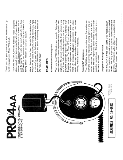 KOSS hfe koss pro 4aa en  . Rare and Ancient Equipment KOSS Pro-4 hfe_koss_pro_4aa_en.pdf