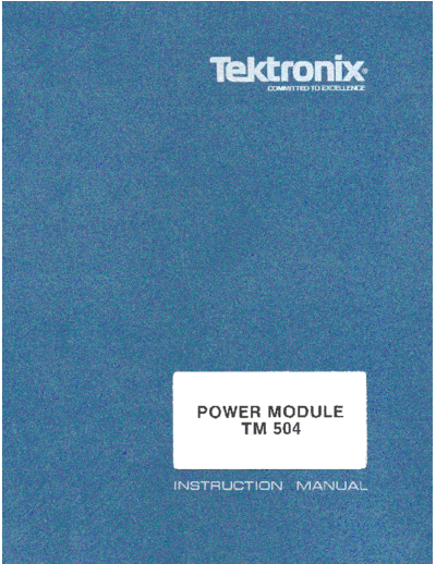 Tektronix TM504   Tektronix TM504 .pdf