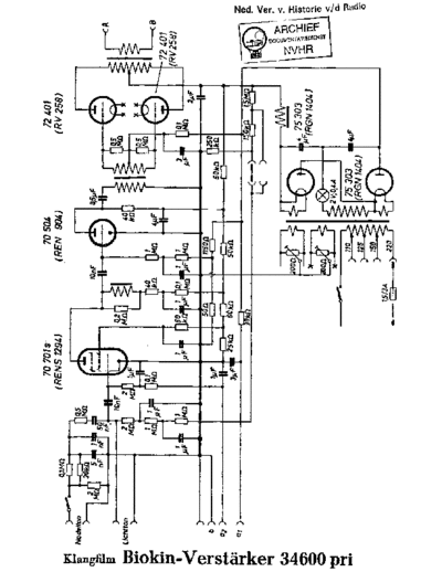 KLANGFILM 34600  . Rare and Ancient Equipment KLANGFILM 34600 Klangfilm_34600.pdf