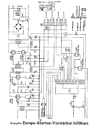 KLANGFILM Klangfilm 34706  . Rare and Ancient Equipment KLANGFILM 34706 Klangfilm_34706.pdf