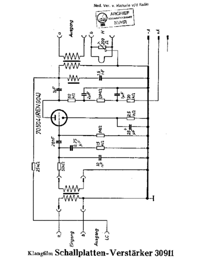 KLANGFILM 30911  . Rare and Ancient Equipment KLANGFILM 30911 Klangfilm_30911.pdf