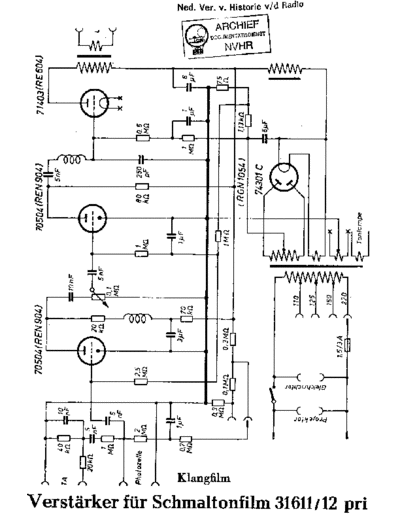 KLANGFILM 31611  . Rare and Ancient Equipment KLANGFILM 31611 Klangfilm_31611.pdf