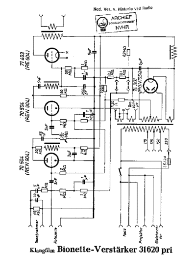 KLANGFILM 31620  . Rare and Ancient Equipment KLANGFILM 31620 Klangfilm_31620.pdf