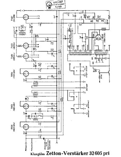 KLANGFILM 32605  . Rare and Ancient Equipment KLANGFILM 32605 Klangfilm_32605.pdf