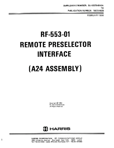 Harris moda24  . Rare and Ancient Equipment Harris RF950 moda24.pdf