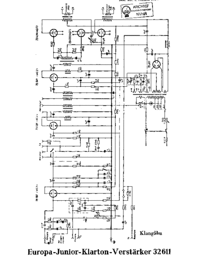 KLANGFILM Klangfilm 32611  . Rare and Ancient Equipment KLANGFILM 32611 Klangfilm_32611.pdf