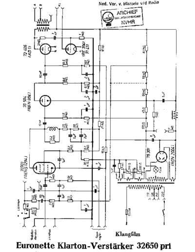 KLANGFILM Klangfilm 32650  . Rare and Ancient Equipment KLANGFILM 32650 Klangfilm_32650.pdf