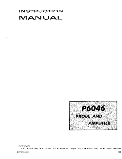 Tektronix TEK P6046 Instruction  Tektronix TEK P6046 Instruction.pdf