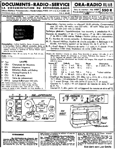 ORA  (FR) ORA RU68  . Rare and Ancient Equipment ORA  (FR) RU68 Oradyne ORA_RU68.pdf