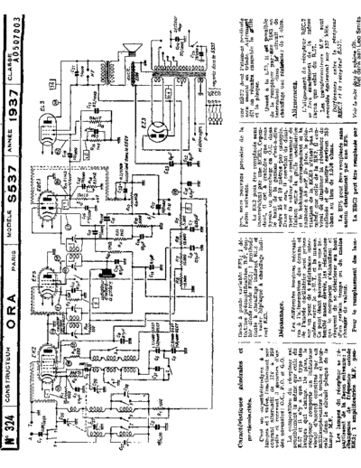 ORA  (FR) ora s537 radio 1937 sch  . Rare and Ancient Equipment ORA  (FR) S537 ora_s537_radio_1937_sch.pdf