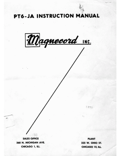 MAGNECORD PT6JA  . Rare and Ancient Equipment MAGNECORD PT6-JA PT6JA.pdf
