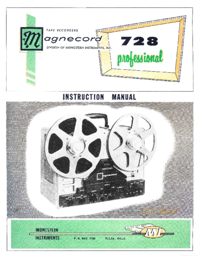 MAGNECORD hfe magnecord 728-4 op maintenance en  . Rare and Ancient Equipment MAGNECORD 728-4 hfe_magnecord_728-4_op_maintenance_en.pdf