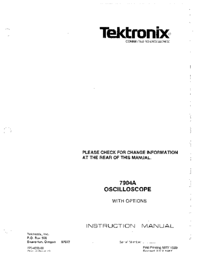 Tektronix TEK 7904A Instruction  Tektronix TEK 7904A Instruction.pdf