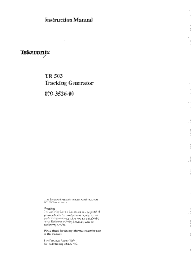 Tektronix TEK TR 503 Instruction  Tektronix TEK TR 503 Instruction.pdf